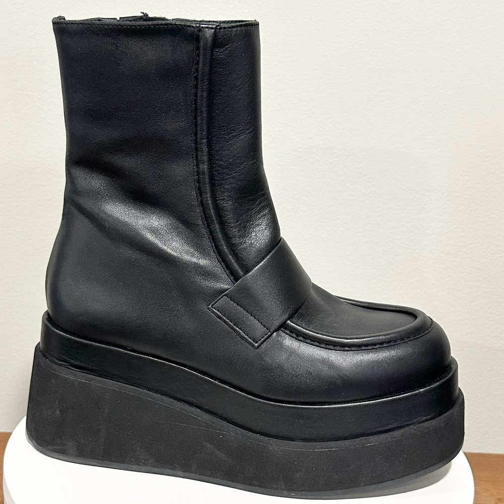 🌹PALOMA BARCELO🌹 Mika Platform Bootie Black Size: 37 - Picture 3 of 14